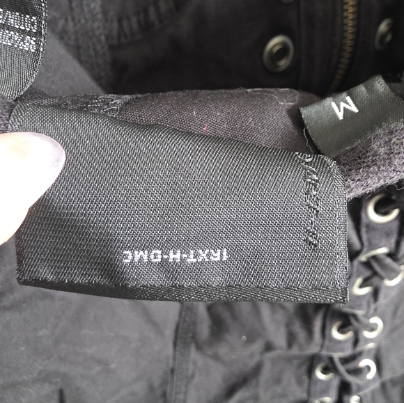 Vtg Harley-Davidson Womens M Corset Halter Lace Up Zip Embroidered Top Y2K - Picture 13 of 15